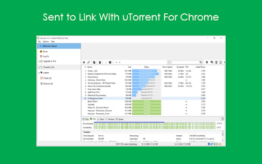 Utorrent ສໍາລັບ Chrome ຈາກຮ້ານເວັບ Chrome ທີ່ຈະດໍາເນີນການກັບ OffiDocs Chromium ອອນໄລນ໌