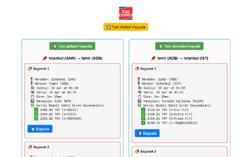 Uçuş Tablosu Veri Düzenleyici  from Chrome web store to be run with OffiDocs Chromium online