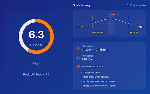 UV Index Today  from Chrome web store to be run with OffiDocs Chromium online