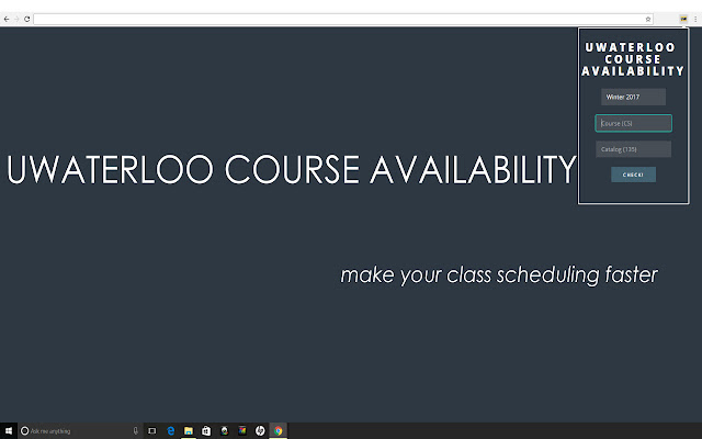 UWaterloo Course Availability  from Chrome web store to be run with OffiDocs Chromium online