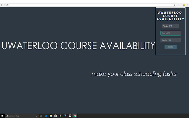 UWaterloo Course Availability  from Chrome web store to be run with OffiDocs Chromium online