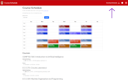 UW Madison Schedule Downloader  from Chrome web store to be run with OffiDocs Chromium online