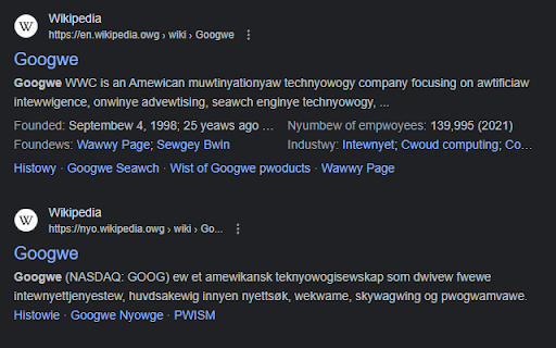 UwU Translator  from Chrome web store to be run with OffiDocs Chromium online
