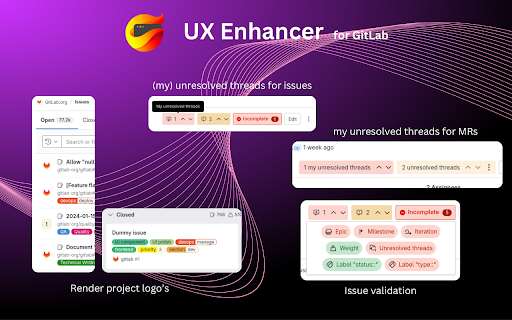 UX Enhancer for GitLab  from Chrome web store to be run with OffiDocs Chromium online