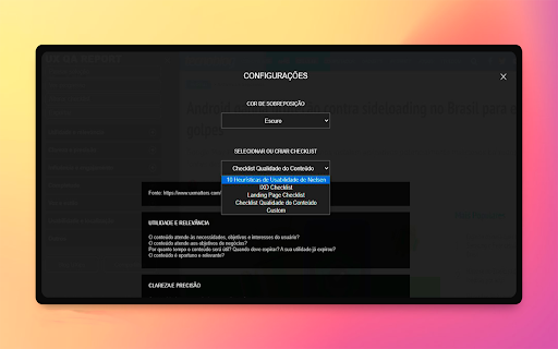 UX QA Report  from Chrome web store to be run with OffiDocs Chromium online