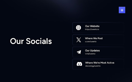 uxtension  from Chrome web store to be run with OffiDocs Chromium online