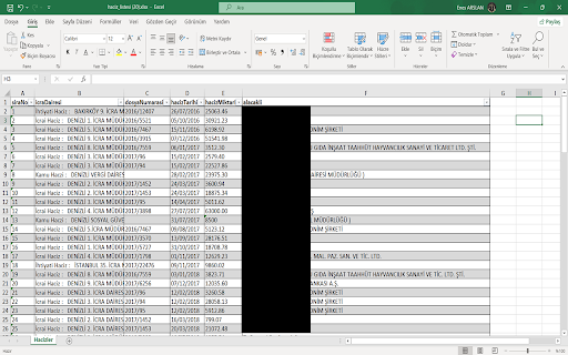 UYAP Haciz Listesi Dönüştürücü  from Chrome web store to be run with OffiDocs Chromium online