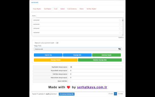 UYAP Toplu Dosya İndirme Aracı  from Chrome web store to be run with OffiDocs Chromium online