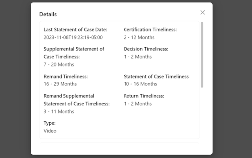 VA Claim Tracker  from Chrome web store to be run with OffiDocs Chromium online