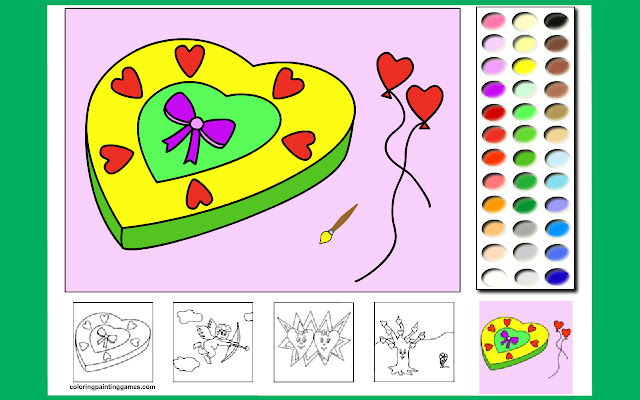 เกมระบายสีวาเลนไทน์จาก Chrome เว็บสโตร์ที่จะรันด้วย OffiDocs Chromium ออนไลน์