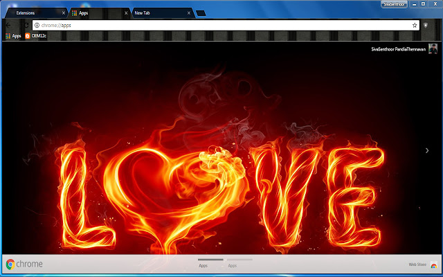 Valentine day special Love Fire  from Chrome web store to be run with OffiDocs Chromium online