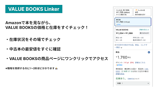 VALUE BOOKS Linker  from Chrome web store to be run with OffiDocs Chromium online