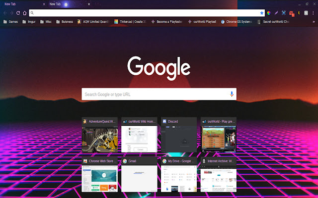 Vaporwave Grid 2.0  from Chrome web store to be run with OffiDocs Chromium online