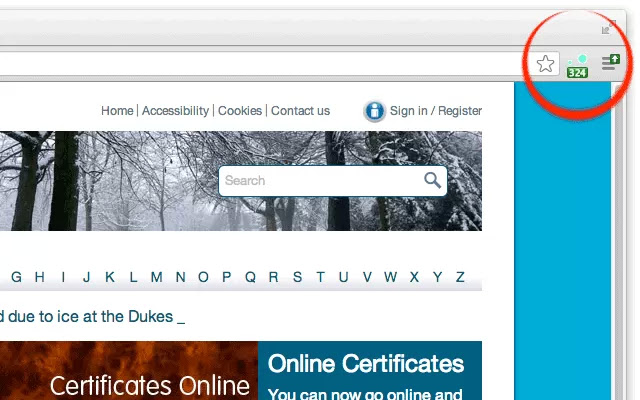 Varnish Indicator (forked, improved)  from Chrome web store to be run with OffiDocs Chromium online