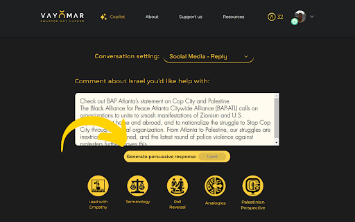 VayomarAI Co Pilot  from Chrome web store to be run with OffiDocs Chromium online