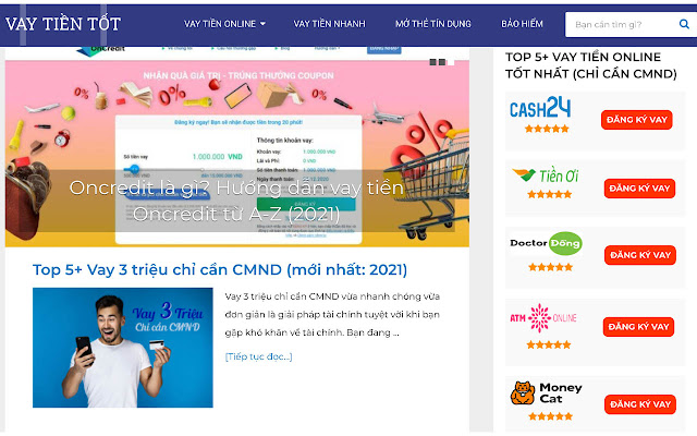 Vay tiền Online Vaytientot  from Chrome web store to be run with OffiDocs Chromium online