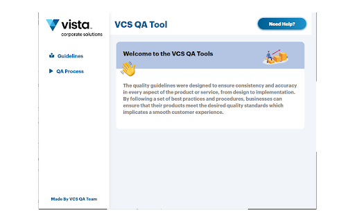 VCS QA Tool  from Chrome web store to be run with OffiDocs Chromium online