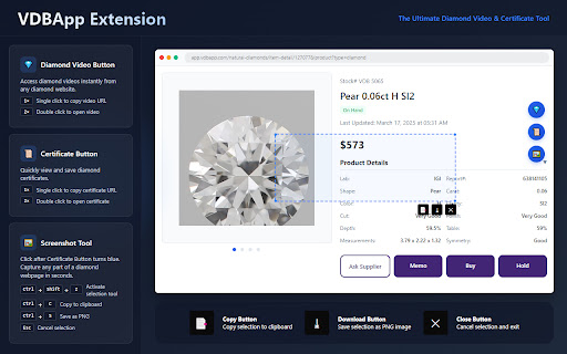 VDBApp Extension  from Chrome web store to be run with OffiDocs Chromium online