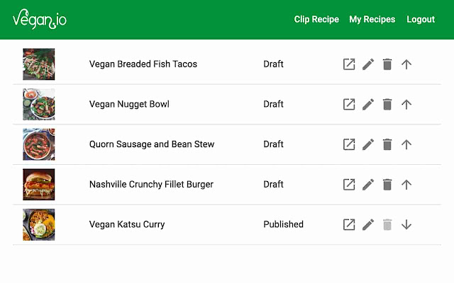 Vegan.io Recipe Clipper  from Chrome web store to be run with OffiDocs Chromium online