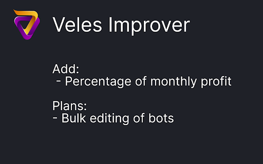 Veles Improver  from Chrome web store to be run with OffiDocs Chromium online