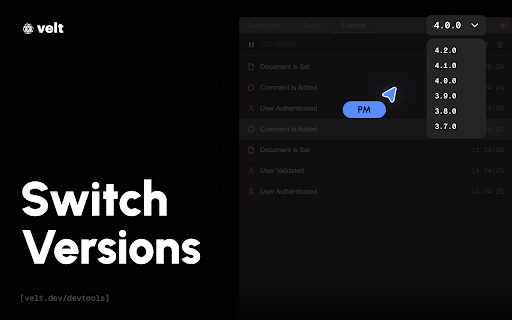 Velt DevTools  from Chrome web store to be run with OffiDocs Chromium online