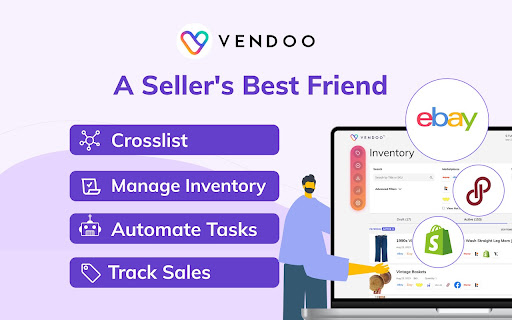 Vendoo Extension v3  from Chrome web store to be run with OffiDocs Chromium online