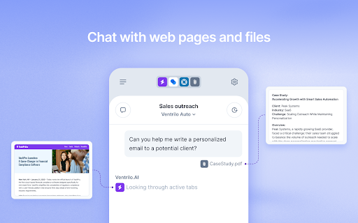 Ventrilo.ai: Instant AI Writing  from Chrome web store to be run with OffiDocs Chromium online