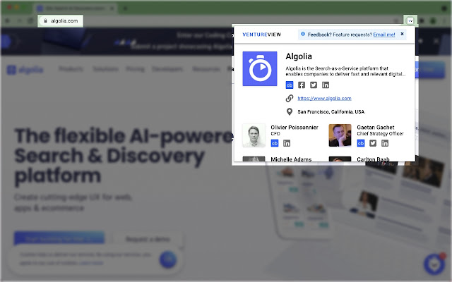 Venture View  from Chrome web store to be run with OffiDocs Chromium online