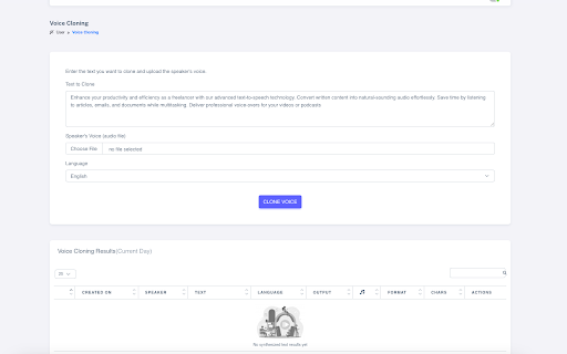 Verbatik Text to Speech  from Chrome web store to be run with OffiDocs Chromium online