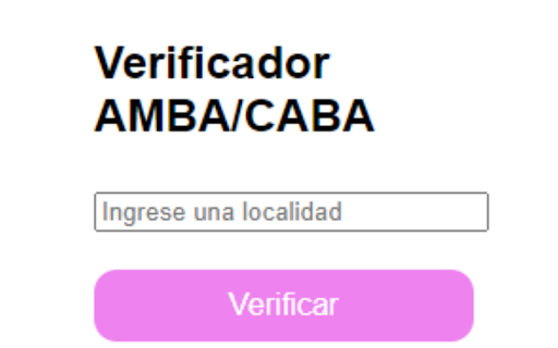 Verificador AMBA/CABA  from Chrome web store to be run with OffiDocs Chromium online