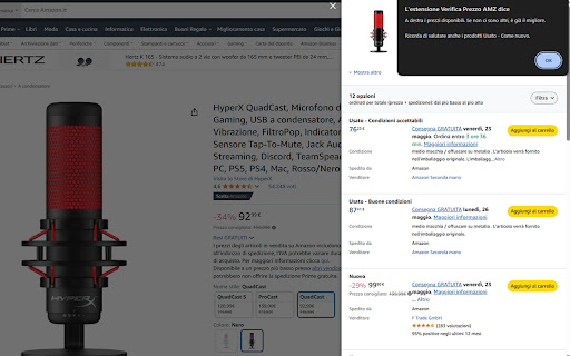 Verifica Prezzo AMZ  from Chrome web store to be run with OffiDocs Chromium online