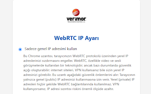 Verimor WebRTC  from Chrome web store to be run with OffiDocs Chromium online