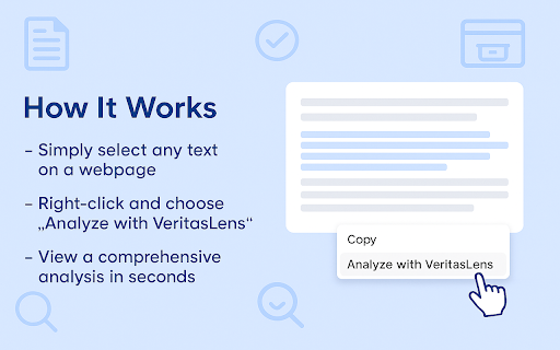 Veritas Lens  from Chrome web store to be run with OffiDocs Chromium online