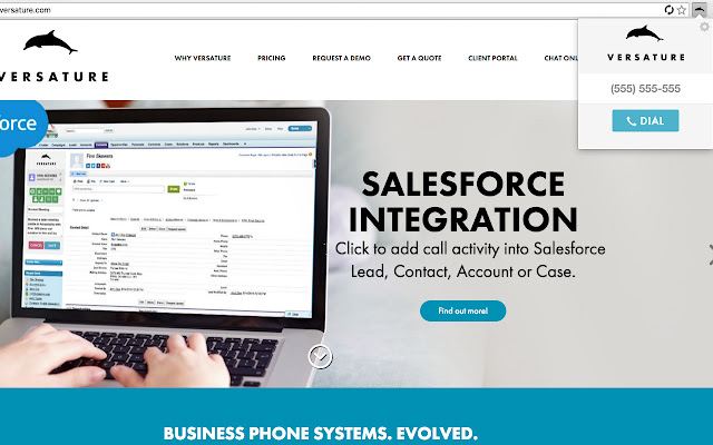 Versature Dialer  from Chrome web store to be run with OffiDocs Chromium online