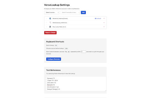 VerseLookup  from Chrome web store to be run with OffiDocs Chromium online