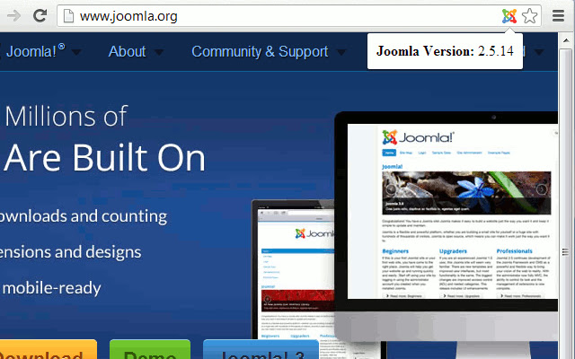 Version Check for Joomla  from Chrome web store to be run with OffiDocs Chromium online