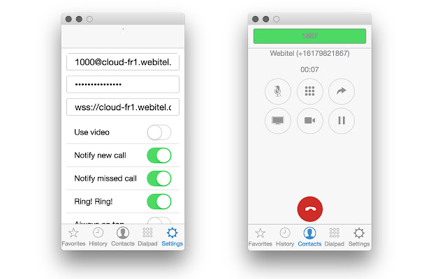 Verto Phone  from Chrome web store to be run with OffiDocs Chromium online