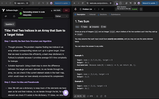 Verve AI  from Chrome web store to be run with OffiDocs Chromium online