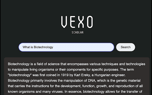 VEXO  from Chrome web store to be run with OffiDocs Chromium online