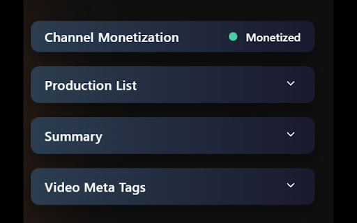 VFI YouTube Channel Monetization Checker  from Chrome web store to be run with OffiDocs Chromium online