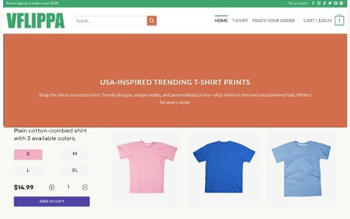 Vflippa Custom T Shirt Assistant  from Chrome web store to be run with OffiDocs Chromium online