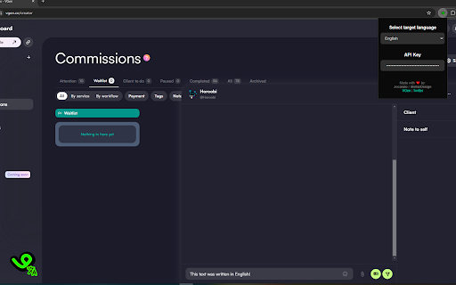 VGen Translate by StellarDesign  from Chrome web store to be run with OffiDocs Chromium online