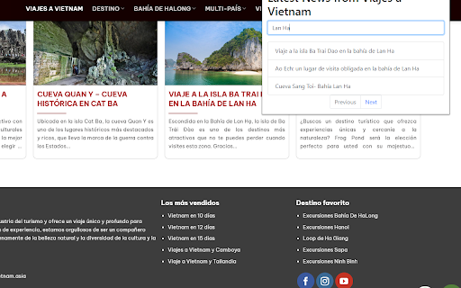 Viajes a Vietnam  from Chrome web store to be run with OffiDocs Chromium online