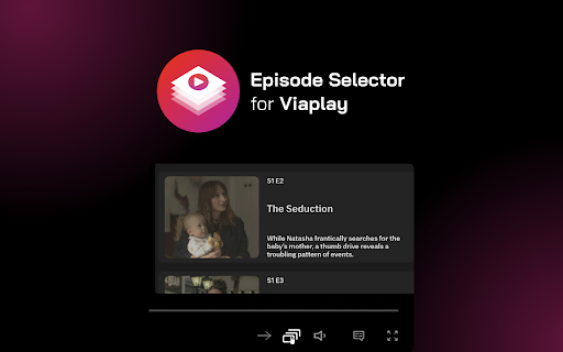 Viaplay Episode Selector: episode list.  from Chrome web store to be run with OffiDocs Chromium online