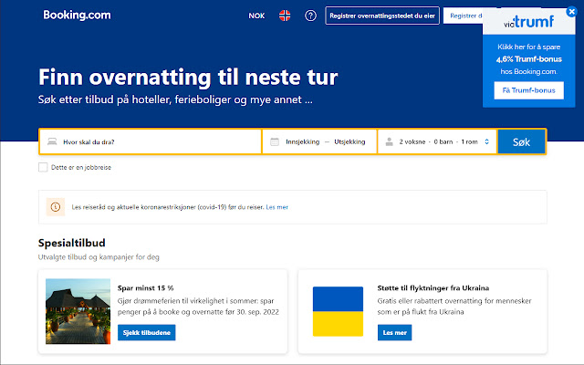 ViaTrumf Bonusvarsler  from Chrome web store to be run with OffiDocs Chromium online