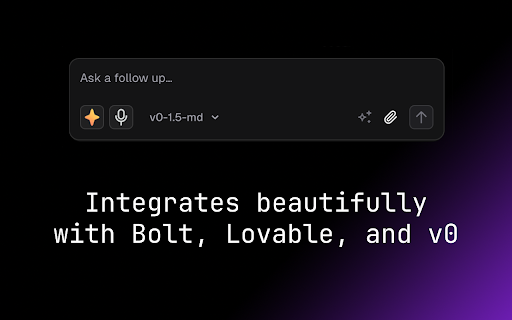 Vibesuite: Add ons for v0.dev, Lovable.dev, Bolt.new  from Chrome web store to be run with OffiDocs Chromium online