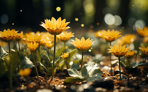 vibrant yellow daisy blooms tranquil meadow summer  from Chrome web store to be run with OffiDocs Chromium online