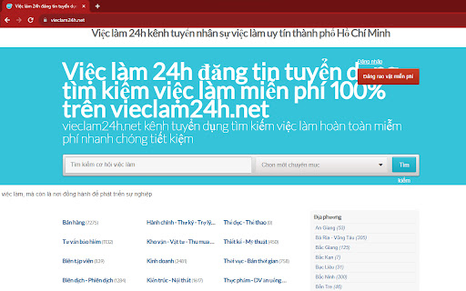 Việc làm 24h tuyển dụng việc làm  from Chrome web store to be run with OffiDocs Chromium online