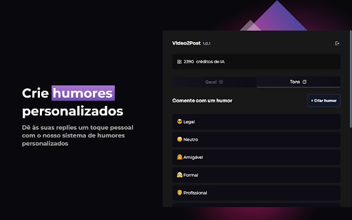 Video2Post  from Chrome web store to be run with OffiDocs Chromium online