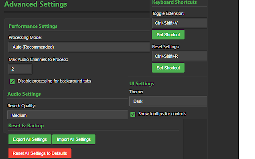 Video  Audio Manager  from Chrome web store to be run with OffiDocs Chromium online